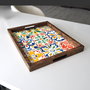 Aberto Design REF032 Bandeja Madera Maciza 48 x 38 x 4 cm Elegante para Hogar
